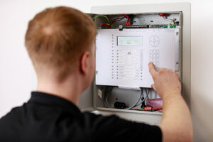 A member of the Advanced technical support team demonstrating how to use a panel