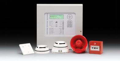 AxisGo panel and various compatible devices including wired and wireless detectors, sounder and call point