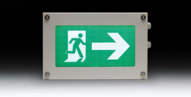 Mounted emergency exit sign