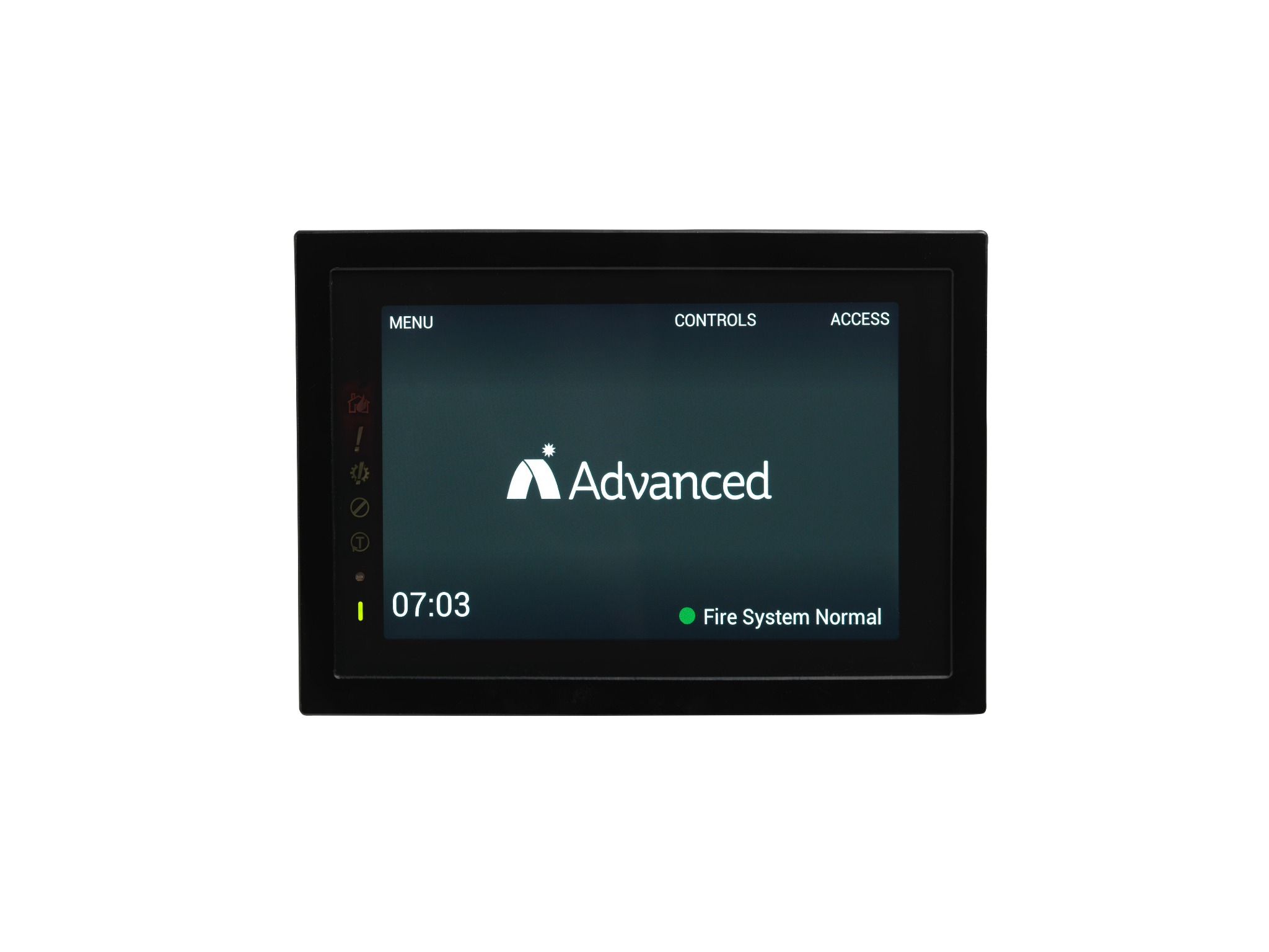 TouchControl-screen terminal with bezel, dark logo, no date (face)